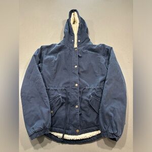 Women's Navy Hooded Jacket